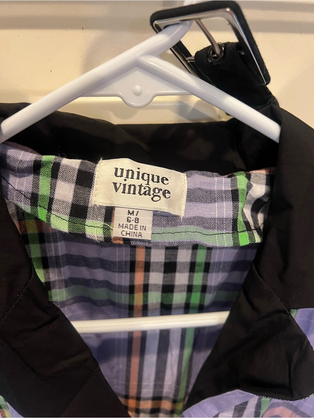Unique Vintage Purple Plaid Dress